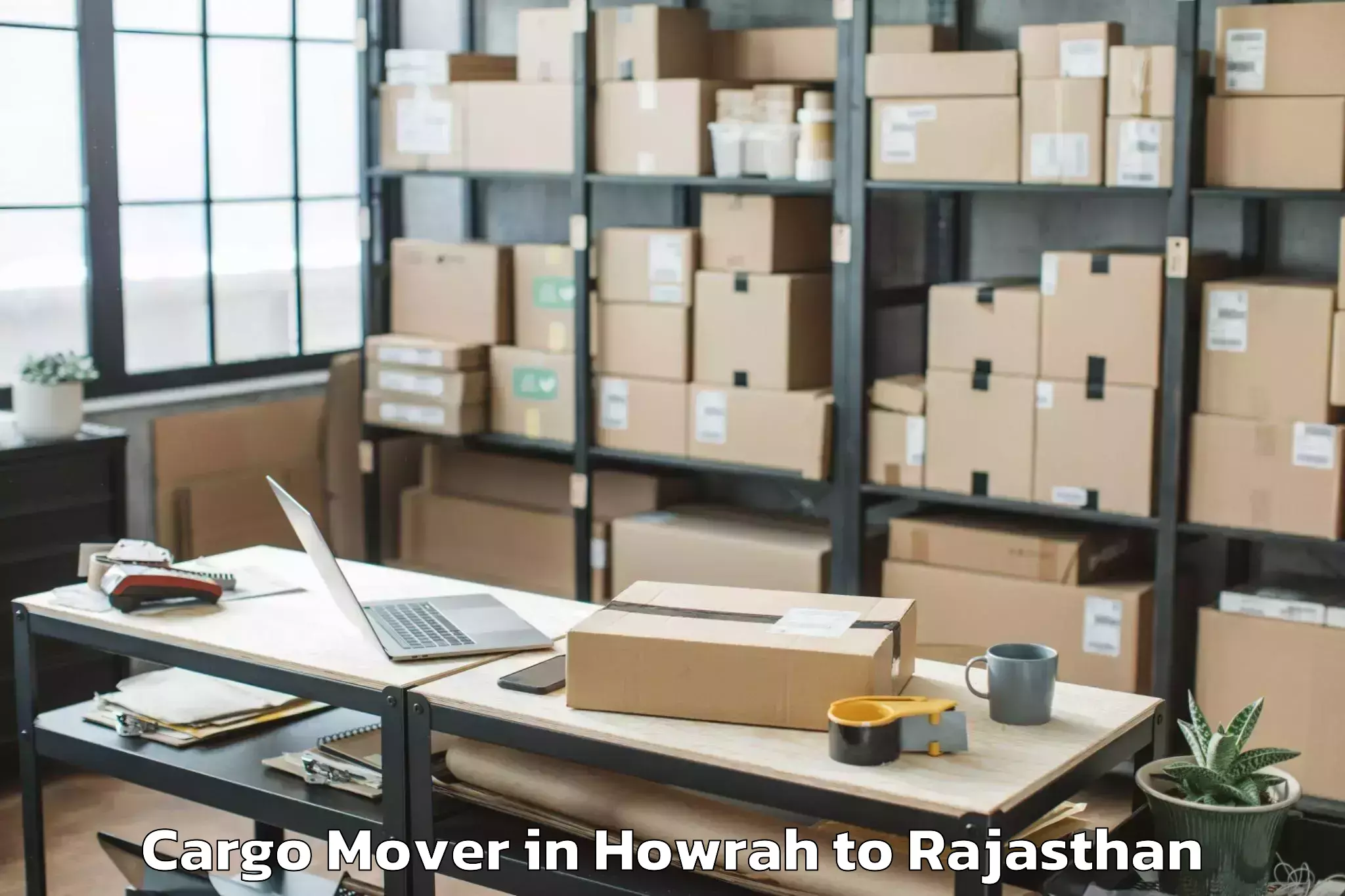 Professional Howrah to Hindaun Cargo Mover